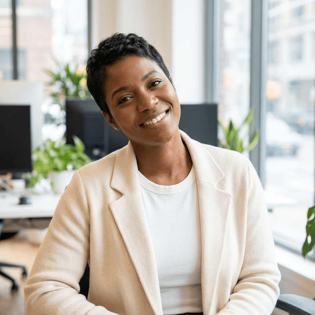 Amara Osei, experienced teacher and pastoral lead, photographed in soft light